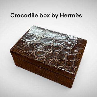 Herm s 1970s Crocodile box by Herm s