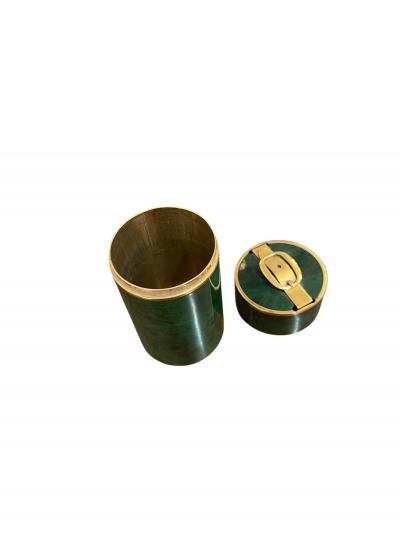  Herm s 1970s D corative lacquered m tal box by Herm s