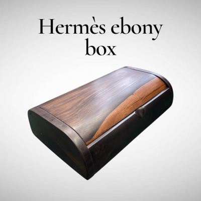  Herm s 1970s D corative wood box by Herm s