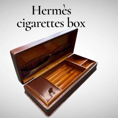  Herm s 1970s Leather cigarettes box by Herm s