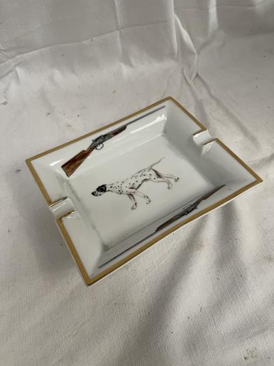  Herm s 1970s Porcelain D corative ashtray or vide poche by Herm s