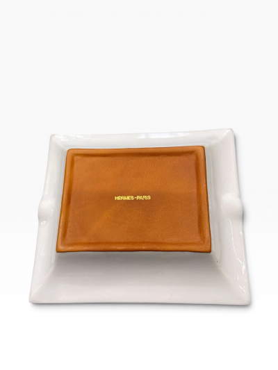  Herm s 1970s Porcelain ashtray or vide poche by HERMES