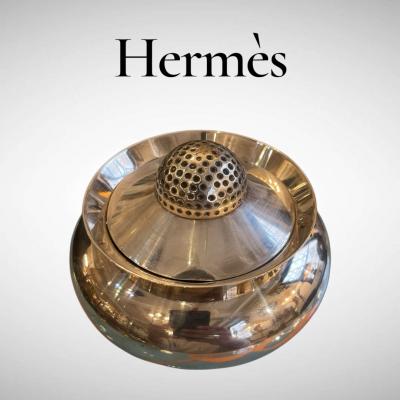  Herm s 1970s Silver plated Golf decorative box by Hermes