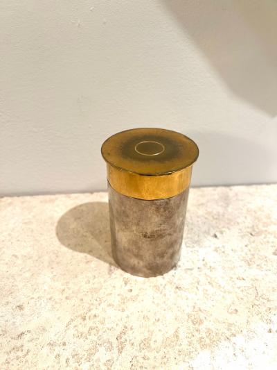  Herm s 1970s Silver plated and brass bullet cigarettes box by Herm s