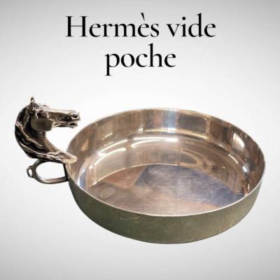  Herm s 1970s Silver plated decorative vide poche by HERMES