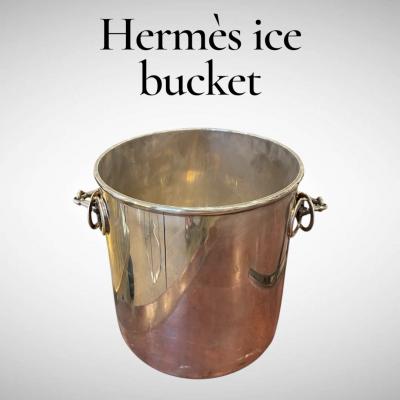  Herm s 1970s Silver plated ice bucket by Herm s