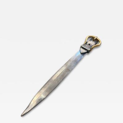  Herm s 1970s Silver plated letter opener by Herm s