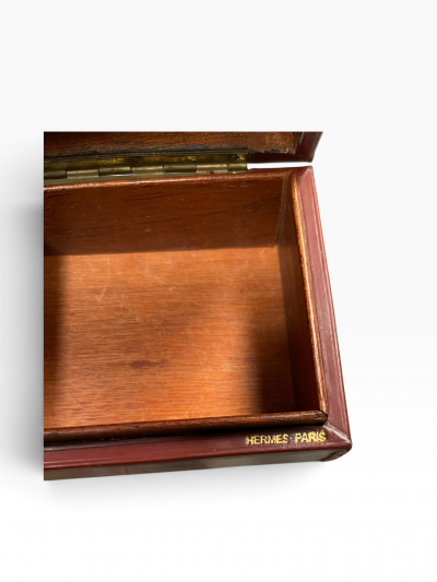  Herm s 1970s Stitched leather box by Herm s