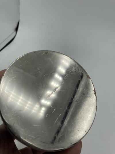 Herm s 1970s decorative box covered with blue suede by Herm s