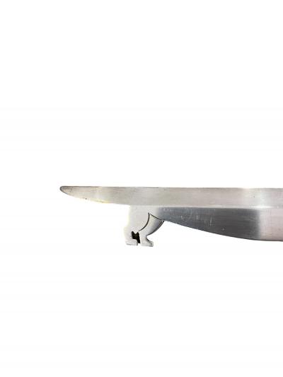  Herm s 1970s rare dachshund silver plated letter opener by Herm s