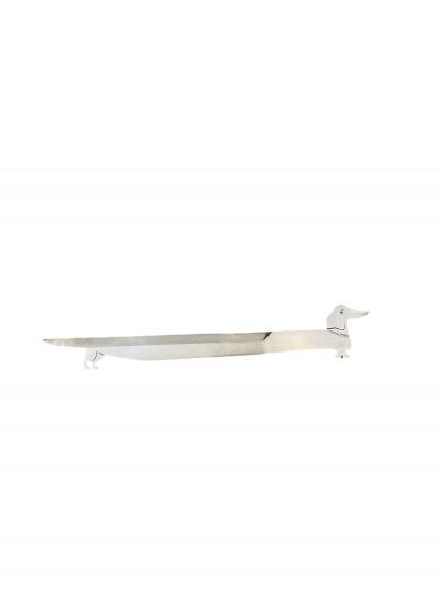  Herm s 1970s rare dachshund silver plated letter opener by Herm s