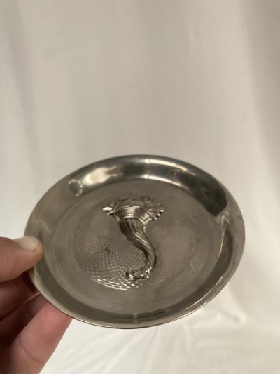  Herm s 1970s silver plated vide poche or ashtray by Herm s