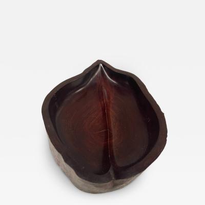  Herm s 1980s Fruitwood brutalist vide poche by Herm s