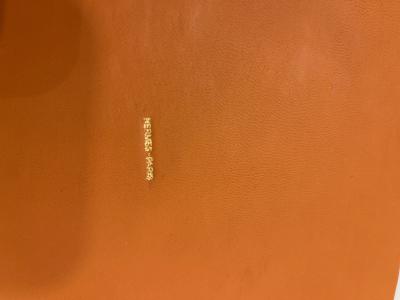  Herm s 1980s Gilt metal and orange leather vide poche by Herm s