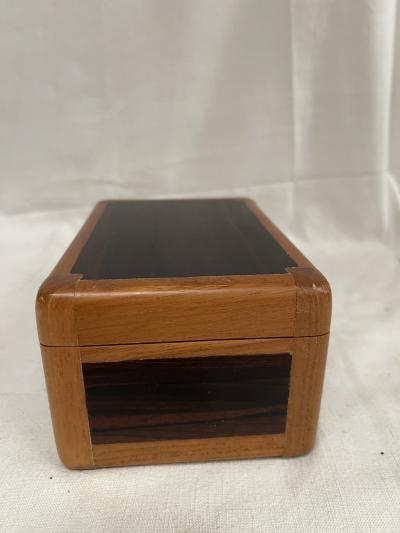 Herm s 1980s Pear wood and rosewood decorative box by Herm s