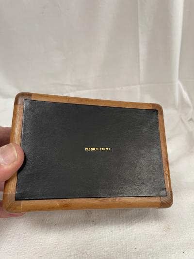  Herm s 1980s Pear wood and rosewood decorative box by Herm s