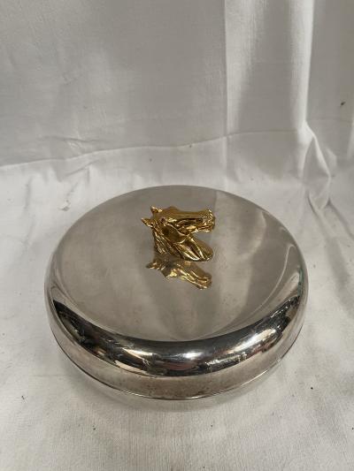  Herm s 1980s Silver plated large box by Herm s