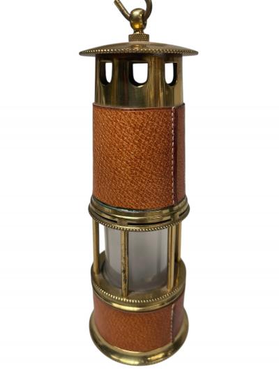  Herm s 1980s Stitched leather mining lamp by Herm s
