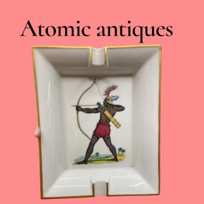  Herm s 1980s porcelain ashtray by Herm s