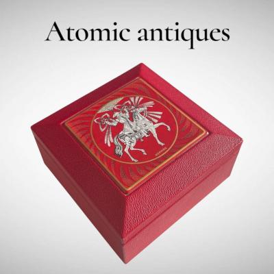  Herm s 1990s Leather decorative box by HERMES