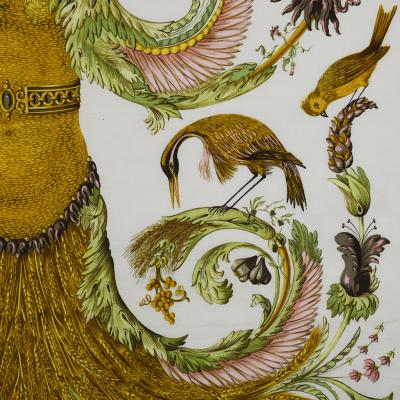  Herm s A fine framed Herm s 90 silk square of Cer s by Fran oise Faconett circa 1967