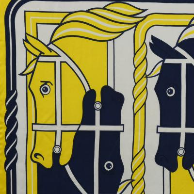  Herm s A striking framed Herm s 90 Quadrige silk square by Pierre Peron circa 1973