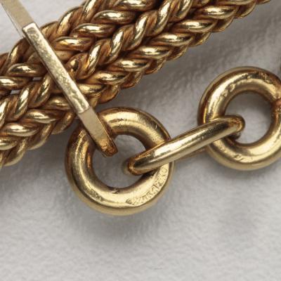  Herm s Cha ne d ancre Necklace Bracelet in 18Kt Yellow Gold French Anchor Chain