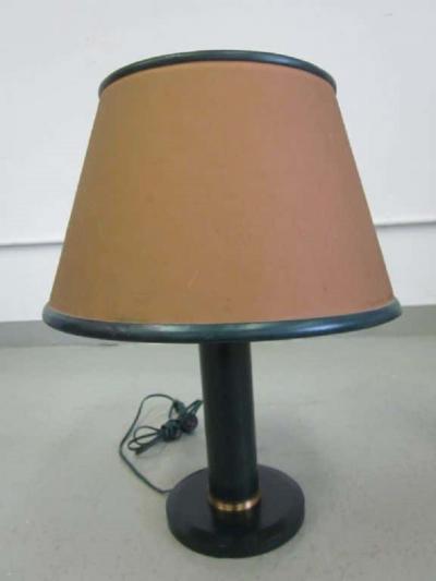  Herm s French Mid Century Leather Desk Lamp Attributed to Herm s 1940
