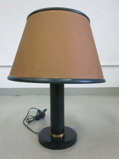  Herm s French Mid Century Leather Desk Lamp Attributed to Herm s 1940