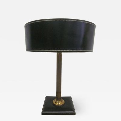  Herm s French Mid Century Modern Hand Stitched Leather Desk Lamp Attributed to Hermes