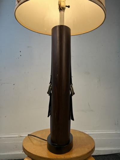  Herm s HERMES STYLE EQUESTRIAN WOOD RESIN LAMP