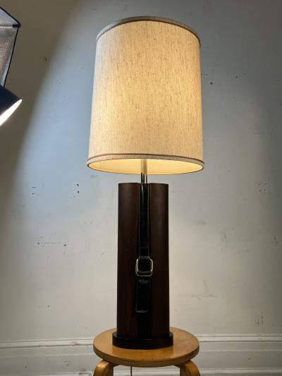  Herm s HERMES STYLE EQUESTRIAN WOOD RESIN LAMP