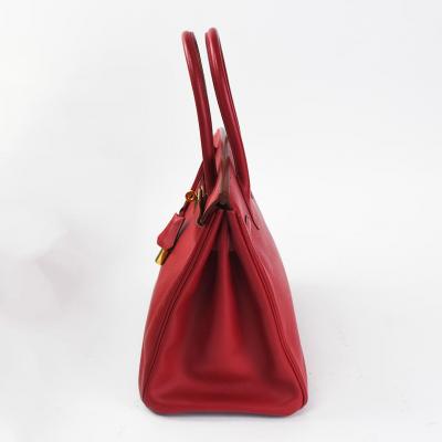  Herm s Herm s 30cm Rouge Vif Courchevel Leather Birkin Bag with Gold Hardware