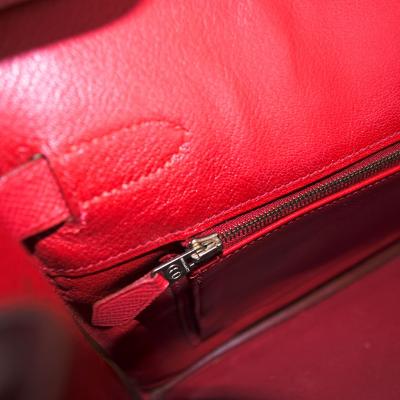  Herm s Herm s 30cm Rouge Vif Courchevel Leather Birkin Bag with Gold Hardware