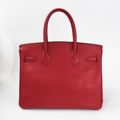  Herm s Herm s 30cm Rouge Vif Courchevel Leather Birkin Bag with Gold Hardware