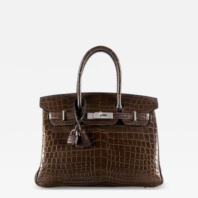  Herm s Herm s Birkin Matte Chocolate Niloticus Crocodile Bag