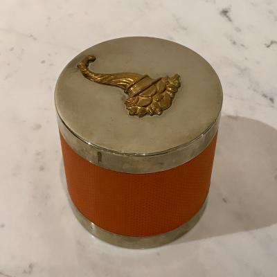  Herm s Herm s Cornucopia Cigarette Canister 1960s signed 