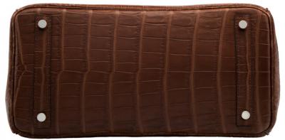  Herm s Herm s Matte Marron d Inde Niloticus Crocodile Birkin Bag w Palladium Hardware