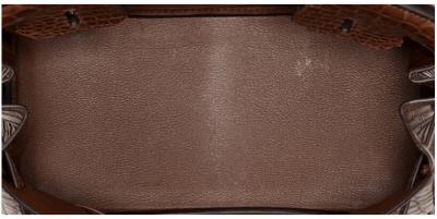  Herm s Herm s Matte Marron d Inde Niloticus Crocodile Birkin Bag w Palladium Hardware