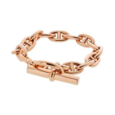  Herm s Hermes 18K Rose Gold 15 Medium Link Bracelet