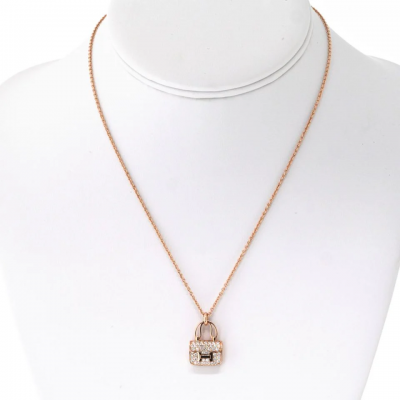 Herm s Hermes 18K Rose Gold Amulettes Constance Pendant Necklace