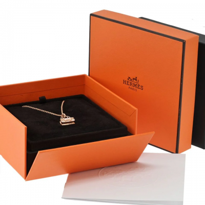 Herm s Hermes 18K Rose Gold Amulettes Constance Pendant Necklace