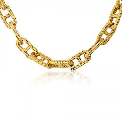  Herm s Hermes Circa 1960s 18K Yellow Gold Necklace