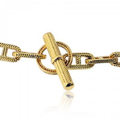  Herm s Hermes Circa 1960s 18K Yellow Gold Necklace