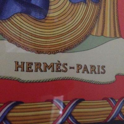  Herm s Hermes Scarf Framed