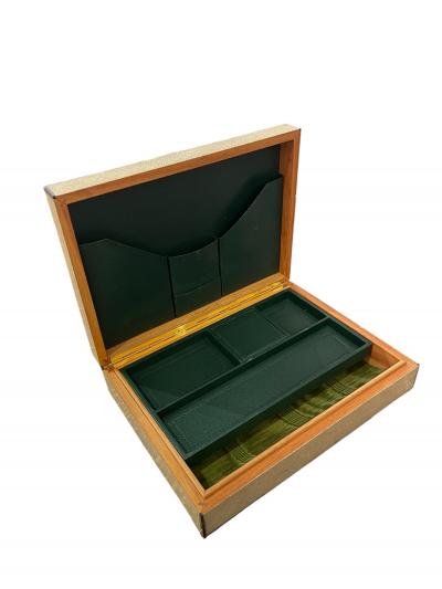  Herm s Large decorative shagreen box signed Herm s