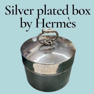  Herm s Large silver plated box by Herm s Paris
