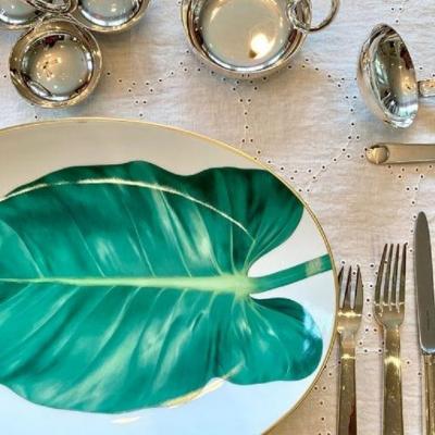  Herm s PASSIFOLIA MEDIUM OVAL PLATTER