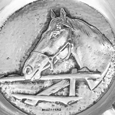  Herm s Rare Hermes Paris Silverplated Horse Ashtray