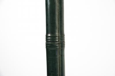  Herm s Rare Stitched Leather Floor Lamp in the Style of Hermes Paris
